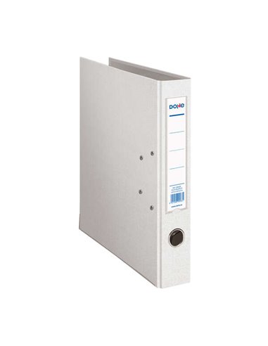 Classeur à levier Dohe - Dos 45 mm - Avec œillet, agrafe et porte-cartes - Carton doublé polypropylène - Coins métalliques - Bla