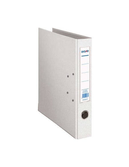 Classeur à levier Dohe - Dos 45 mm - Avec œillet, agrafe et porte-cartes - Carton doublé polypropylène - Coins métalliques - Bla