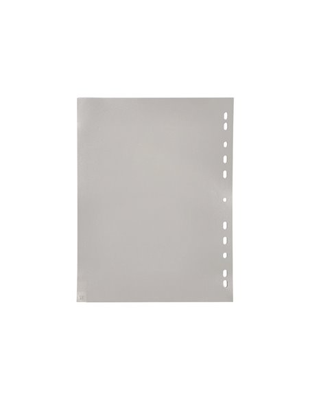 INTERCALAIRE Q-CONNECT PP 12/ 100E A4 225X297MM MULTIPERFORÉ ALPHABET GRAVÉ ONGLETS COLORIS GRIS