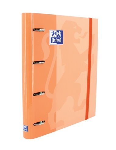 Classeur à anneaux Oxford Europeanbinder Classic A4+ avec recharges, grille 5x5 - Couverture extra rigide - Fermeture élastique 