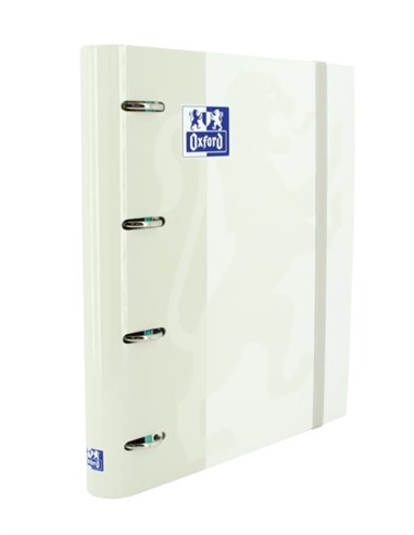 Classeur à anneaux Oxford Europeanbinder Classic A4+ avec recharges, grille 5x5 - Couverture extra rigide - Fermeture élastique 
