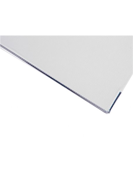 CLASSEUR LEVIER LIDERPAPEL A4 DOCUMENTA CARTON REMBORDÉ PVC 1,9MM DOS 75MM RADO MÉTALLIQUE COLORIS BLANC