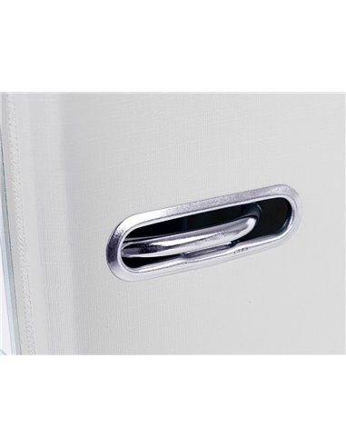 CLASSEUR LEVIER LIDERPAPEL A4 DOCUMENTA CARTON REMBORDÉ PVC 1,9MM DOS 75MM RADO MÉTALLIQUE COLORIS BLANC