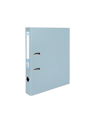 CLASSEUR LEVIER LIDERPAPEL A4 DOCUMENTA CARTON REMBORDÉ 1,9MM DOS 52MM RADO MÉTALLIQUE COLORIS GRIS