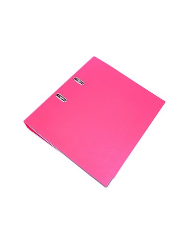 CLASSEUR LEVIER LIDERPAPEL A4 DOCUMENTA CARTON REMBORDÉ 1,9MM DOS 52MM RADO MÉTALLIQUE COLORIS ROSE