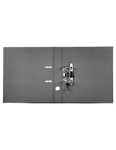 CLASSEUR LEVIER LIDERPAPEL A4 DOCUMENTA CARTON REMBORDÉ 1,9MM DOS 52MM RADO MÉTALLIQUE COLORIS NOIR