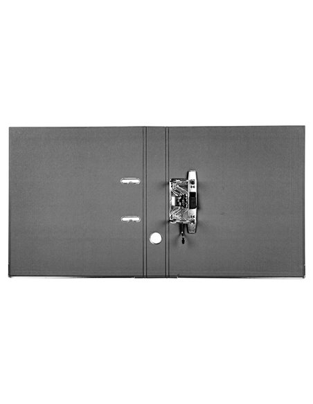 CLASSEUR LEVIER LIDERPAPEL A4 DOCUMENTA CARTON REMBORDÉ 1,9MM DOS 52MM RADO MÉTALLIQUE COLORIS NOIR
