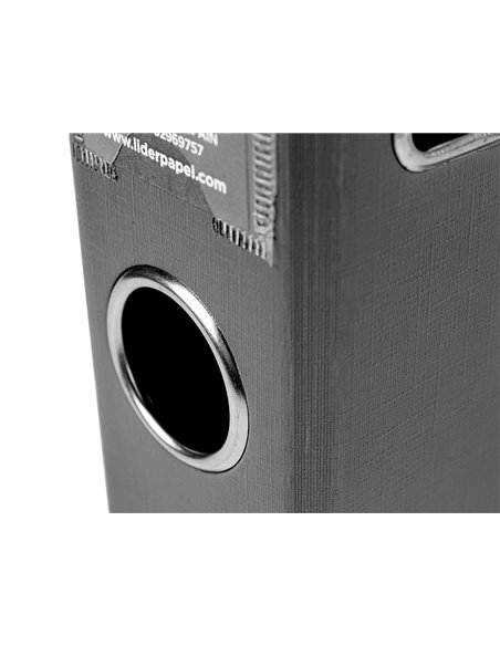 CLASSEUR LEVIER LIDERPAPEL A4 DOCUMENTA CARTON REMBORDÉ 1,9MM DOS 52MM RADO MÉTALLIQUE COLORIS NOIR