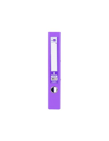 CLASSEUR LEVIER LIDERPAPEL A4 DOCUMENTA CARTON REMBORDÉ 1,9MM DOS 52MM RADO MÉTALLIQUE COLORIS LILAS