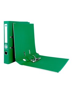 CLASSEUR LEVIER LIDERPAPEL A4 DOCUMENTA CARTON REMBORDÉ 1,9MM DOS 52MM RADO MÉTALLIQUE COLORIS VERT 2