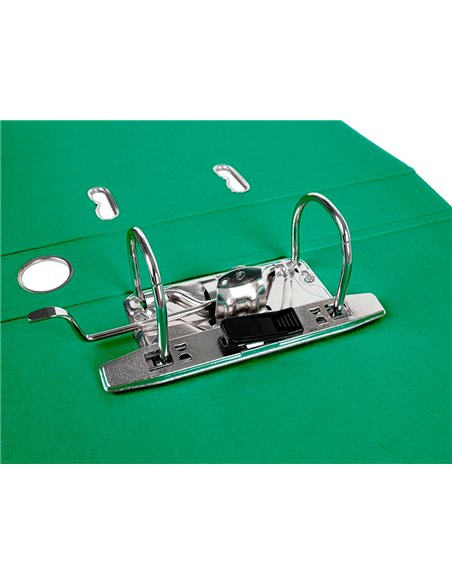 CLASSEUR LEVIER LIDERPAPEL A4 DOCUMENTA CARTON REMBORDÉ 1,9MM DOS 52MM RADO MÉTALLIQUE COLORIS VERT