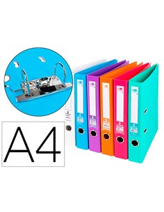 CLASSEUR LEVIER LIDERPAPEL A4 DOCUMENTA CARTON REMBORDÉ 1,9MM DOS 52MM RADO MÉTALLIQUE COLORIS ASSORTIS TRENDING