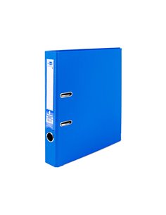 CLASSEUR LEVIER LIDERPAPEL A4 DOCUMENTA CARTON REMBORDÉ 1,9MM DOS 52MM RADO MÉTALLIQUE COLORIS BLEU 2