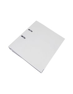 CLASSEUR LEVIER LIDERPAPEL A4 DOCUMENTA CARTON REMBORDÉ 1,9MM DOS 52MM RADO MÉTALLIQUE COLORIS BLANC 2