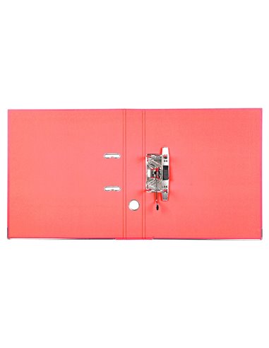 CLASSEUR LEVIER LIDERPAPEL A4 DOCUMENTA CARTON REMBORDÉ 1,9MM DOS 52MM RADO MÉTALLIQUE COLORIS ROUGE