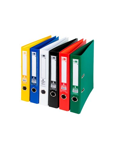 CLASSEUR LEVIER LIDERPAPEL A4 DOCUMENTA CARTON REMBORDÉ 1,9MM DOS 52MM RADO MÉTALLIQUE COLORIS ASSORTIS CLASSIQUES