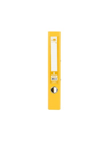 CLASSEUR LEVIER LIDERPAPEL A4 DOCUMENTA CARTON REMBORDÉ 1,9MM DOS 52MM RADO MÉTALLIQUE COLORIS JAUNE
