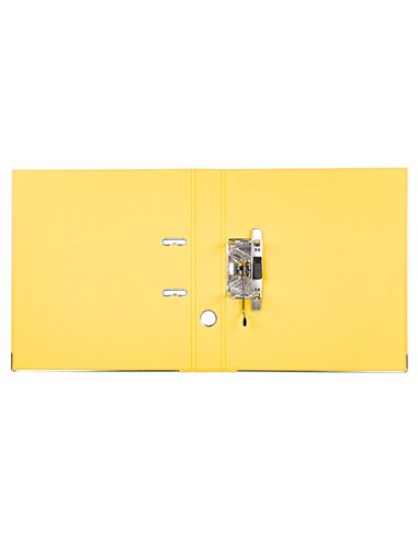 CLASSEUR LEVIER LIDERPAPEL A4 DOCUMENTA CARTON REMBORDÉ 1,9MM DOS 52MM RADO MÉTALLIQUE COLORIS JAUNE