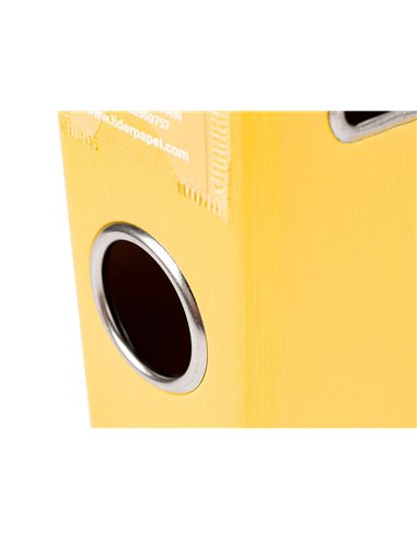 CLASSEUR LEVIER LIDERPAPEL A4 DOCUMENTA CARTON REMBORDÉ 1,9MM DOS 52MM RADO MÉTALLIQUE COLORIS JAUNE