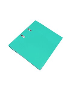 CLASSEUR LEVIER LIDERPAPEL A4 DOCUMENTA CARTON REMBORDÉ 1,9MM DOS 52MM RADO MÉTALLIQUE COLORIS VERT CLAIR 2