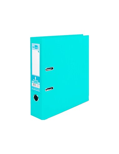 CLASSEUR LEVIER LIDERPAPEL A4 DOCUMENTA CARTON REMBORDÉ 1,9MM DOS 75MM RADO MÉTALLIQUE COLORIS VERT CLAIR