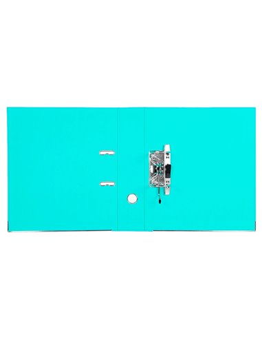 CLASSEUR LEVIER LIDERPAPEL A4 DOCUMENTA CARTON REMBORDÉ 1,9MM DOS 75MM RADO MÉTALLIQUE COLORIS VERT CLAIR