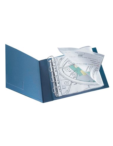 POCHETTE Q-CONNECT POLYPROPYLÈNE 8/100E PERFORÉE OUVERTURE ANGLE ANTISTATIQUE A4 210X297MM SACHET 25 UNITÉS