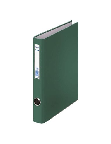 Chemise Dohe à 2 anneaux mixtes 25 mm Folio - Œillet et porte-cartes sur le dos - Carton doublé polypropylène - Couleur verte