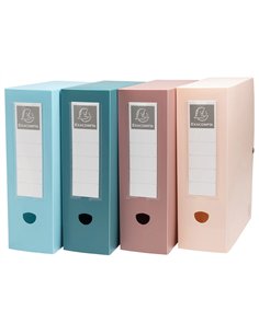 Boite classement exacompta skandi a4 pp recycle fermeture pression dos 100mm coloris assortis.