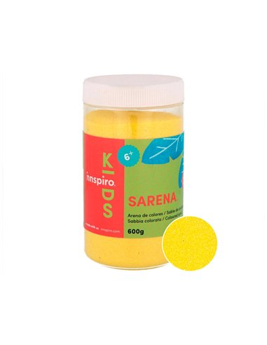 Sable de couleurs jaune 600 gr.