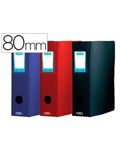 Boîte classement oxford memphis polypropylène opaque 7/10e dos 80mm bouton pression coloris assortis standard.