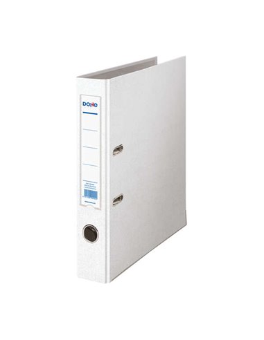 Classeur à levier Dohe A4 - Dos 45 mm - Avec œillet, anneau et porte-cartes - Carton doublé polypropylène - Coins métalliques - 