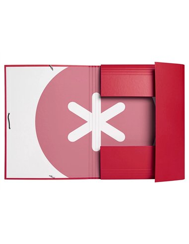 Chemise antartik carton remborde a4+ 3 rabats elastique coloris framboise.