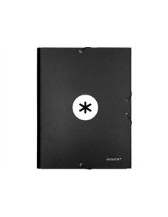 Chemise antartik carton remborde a4+ 3 rabats elastique coloris noir. 2