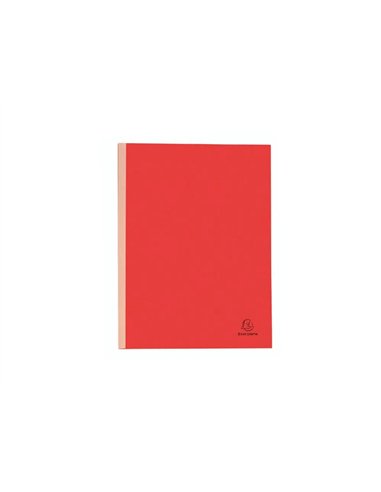 Chemise exacompta carte 240x320mm 320g documents a4 210x297mm soufflet dos toile 30mm coloris rouge paquet 25 unites.