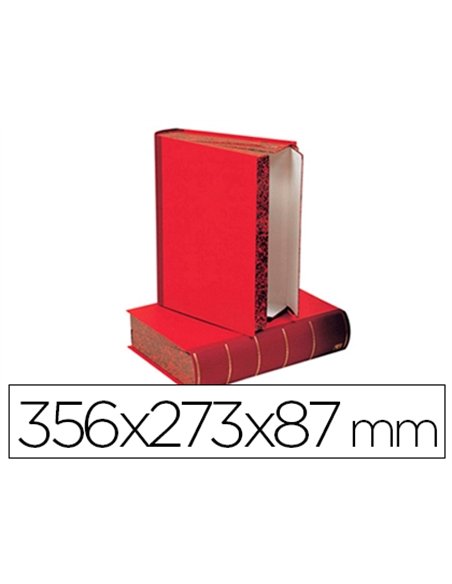 Boite de classement liderpapel design livre dos 80mm 355x80x255mm coloris rouge.