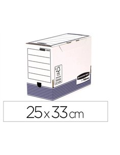 Boîte archives fellowes bankers box carton recyclé 25x33cm dos 15cm lot 10 unités.