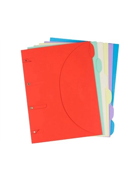 Chemise classeur certiprint a4+ 320x240mm coloris assortis lot 6 unités.
