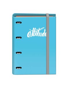 Classeur Dohe Pastel Series 4 anneaux A4 avec recharge de 100 feuilles - 4 intercalaires colorés - Fermeture élastique - Anneaux