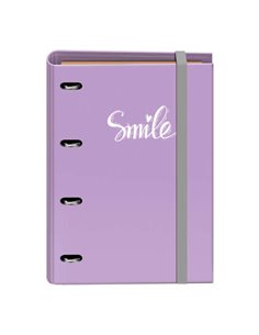 Classeur Dohe Pastel Series 4 anneaux A4 avec recharge de 100 feuilles - 4 intercalaires colorés - Fermeture élastique - Anneaux