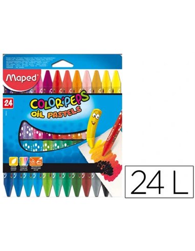 Pastel huile maped oil pastel pochette carton 24 unités.