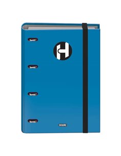 Classeur Dohe Icon Series 4 anneaux format A4 avec 100 feuilles de recharge 90 g/m² et 4 trous - Fermeture élastique - Anneaux 3