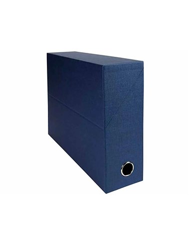 Boite transfert exacompta iderama carton recouvert papier toile 15/10e 25x33cm dos 90mm oeillet prehension.