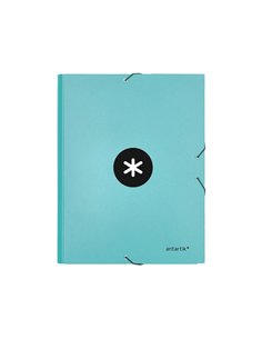 Chemise antartik carton remborde a4+ 3 rabats elastique coloris menthe.