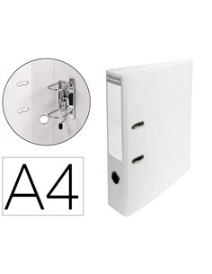 Classeur levier exacompta carton recouvert pvc a4 32x29cm dos 7cm étiquette porte-étiquette coloris blanc.