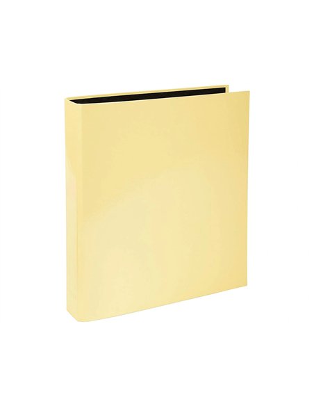 Classeur exacompta aquarel 4 anneaux d 25mm a4 carton pellicule coloris pastel assortis bleu jaune corail mauve vert.