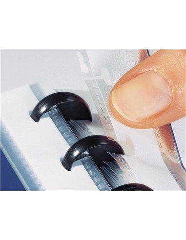 Protege-documents liderpapel personnalisable kangourou 40 pochettes amovibles 5 intercalaires a4 transparent.