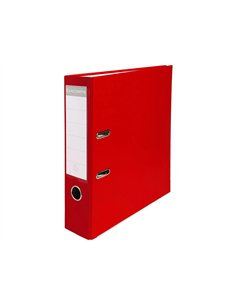 Classeur levier exacompta a4 polypropylène 22/10e dos 80mm coloris rouge. 2