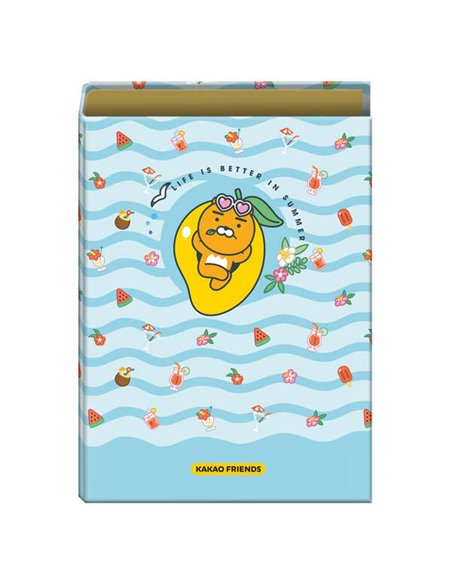 Classeur folio Dohe Kakao Friends Summer Holiday à 4 anneaux - Couverture cartonnée lignée - Anneaux nickelés de 40 mm