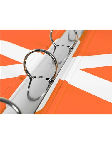 Classeur antartik 4 anneaux ronds 25mm a4 carton remborde coloris jaune moutarde.